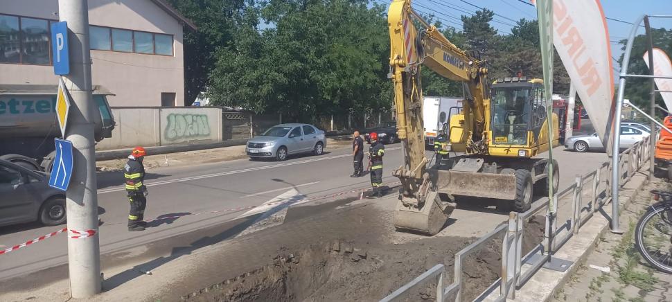 Pericol major în Vaslui! Scurgeri de gaze, după ce ”Dorel” a avariat o conductă în timpul unor lucrări 777292