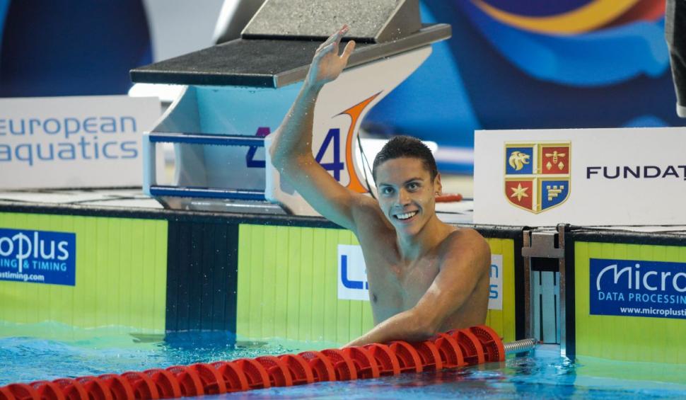 David Popovici, campion european la 50 de metri liber. Este a patra medalie de aur câștigată 778006