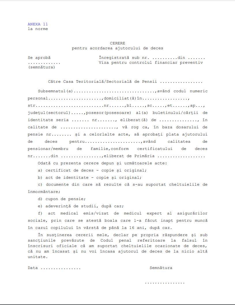 Cât este ajutorul de deces în 2022. Actele necesare şi modelul de cerere 778453