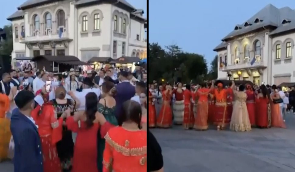 Piața Unirii din Focşani, ocupată de o nuntă de romi. Primarul spune că a fost un concert ad-hoc: "Nu este ograda nimănui!"
