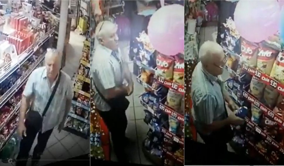 Bătrân, filmat când fură mâncare din magazin, la Bacău | Alimentele s-au scumpit, oamenii sunt în pragul sărăciei