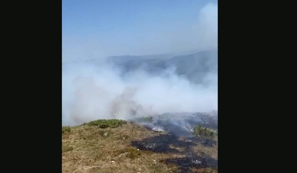 Arde Muntele Găina! | Pompierii încercă să evite un dezastru ecologic
