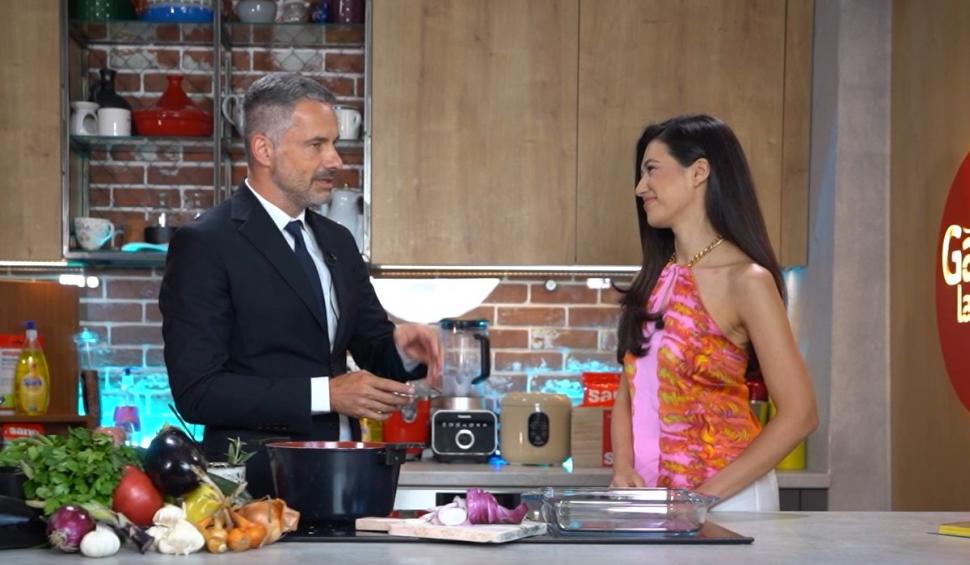 Frumuseţe, rafinament şi gust în ediţia 12 "Gătit la costum", sezonul 2. Ştefan Lungu a gătit alături de Mădălina Bellariu 780304