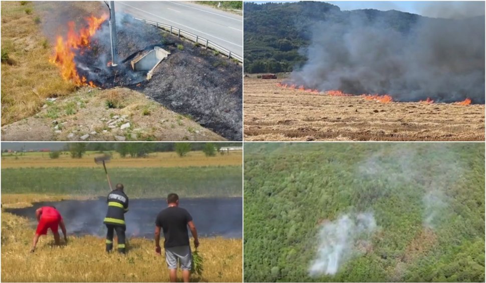 Incendii devastatoare în toată ţara | Sute de hectare sunt în flăcări de mai bine de 48 de ore