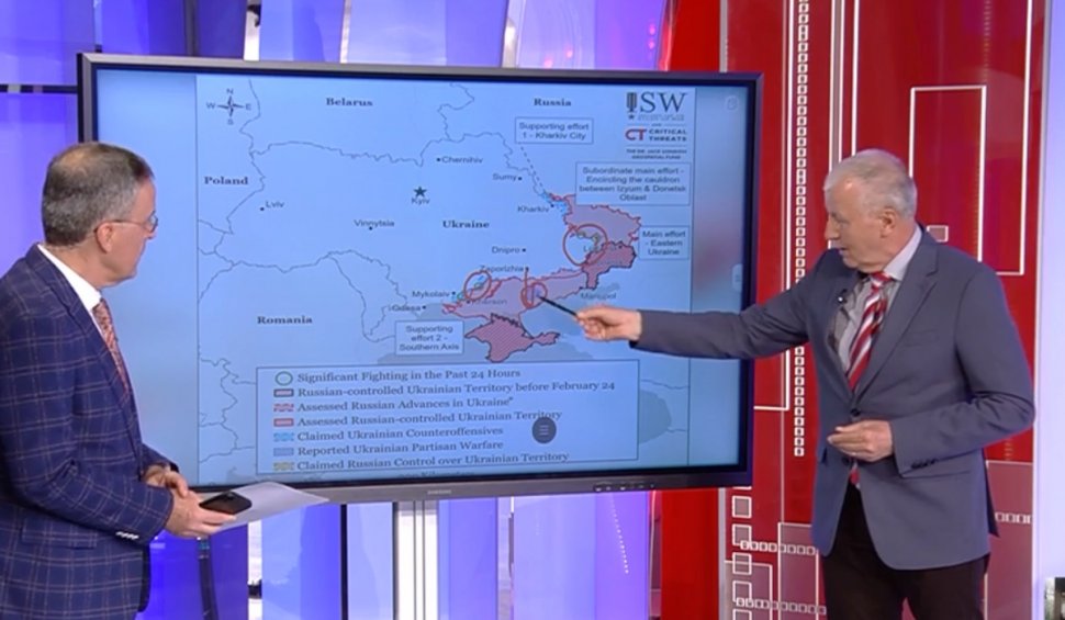 Generalul Virgil Bălăceanu, date de ultimă oră despre războiul din Ucraina | Analiza hărţilor: "Aşa ar putea folosi arma nucleară tactică"