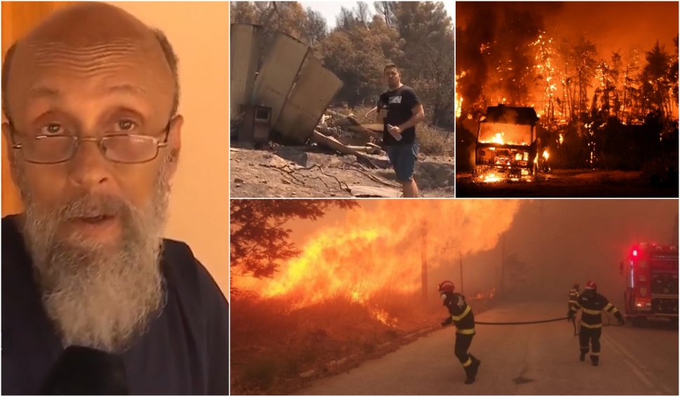 Grecii le mulţumesc în lacrimi pompierilor români: "Vă mulţumim tuturor pentru ajutor, suntem ca fraţii" | Imaginile dezastrului din Gryllos
