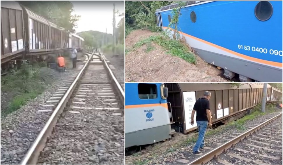 Tren de marfă deraiat între Mehedinți și Dolj! Circulația feroviară este afectată