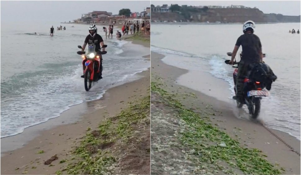Un turist a căzut într-o groapă cu tot cu motocicletă pe plaja din Vama Veche