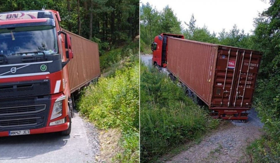 Un şofer român de TIR s-a pierdut într-o pădure din Germania, a abandonat camionul, s-a întors în România şi s-a angajat la altă firmă