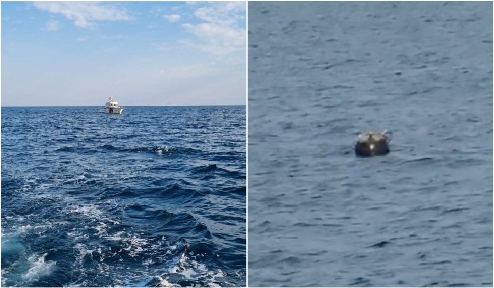 Mină marină descoperită în Marea Neagră, la Eforie! Misiune contracronometru a scafandrilor români