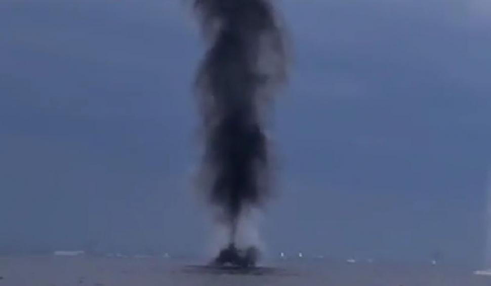 Imagini spectaculoase de la distrugerea minei de război care plutea în derivă la Eforie 782609