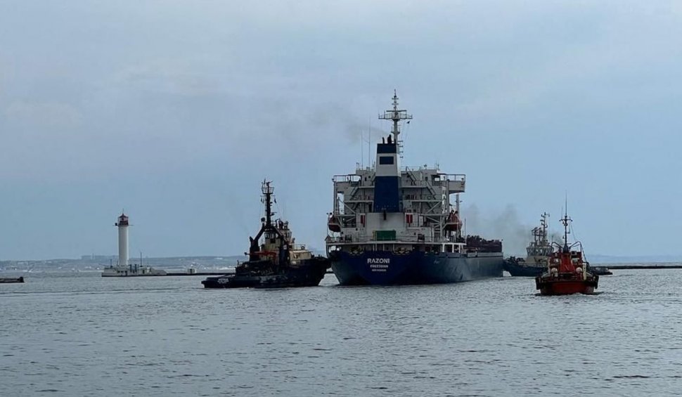 Vestea transmisă de autorități după ce prima navă cu cereale a plecat din portul Odesa