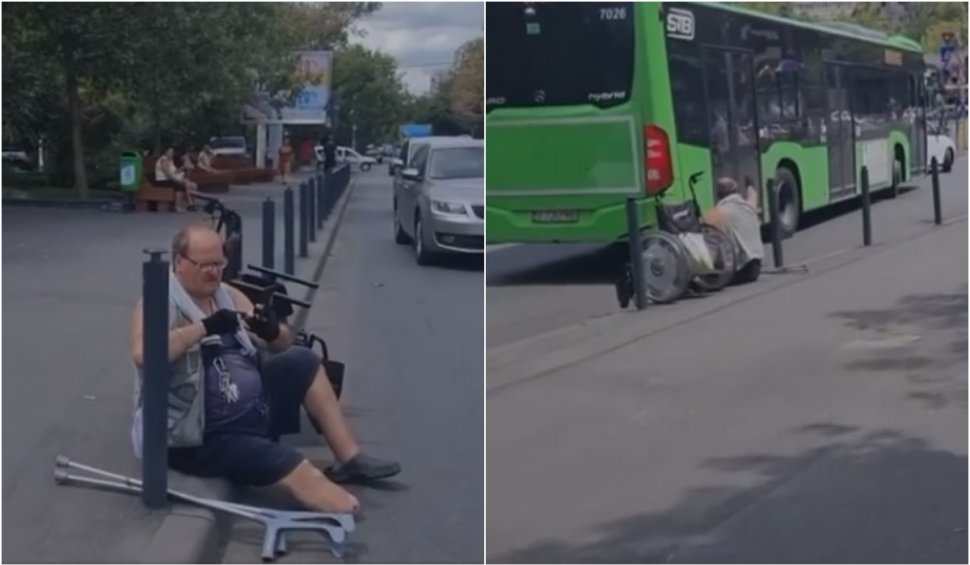 Pensionar în scaun cu rotile, umilit de un angajat STB: "A refuzat să mă ia şi pe mine"