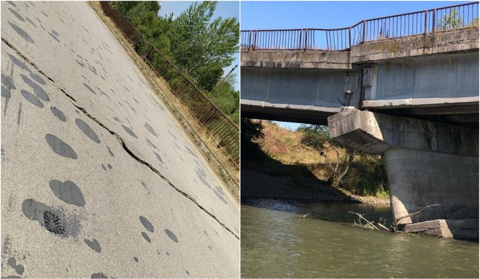 Încă un pod din România, în pericol de prăbușire | Autorităţile nu au luat însă nicio măsură deși știau că sunt probleme