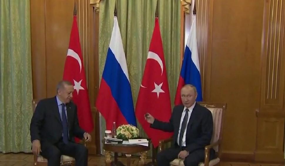 Primele imagini de la întâlnirea Putin - Erdogan dezvăluie o absență remarcabilă | Bogdan Chirieac: "Nu cred că Turcia poate face pace în Ucraina"