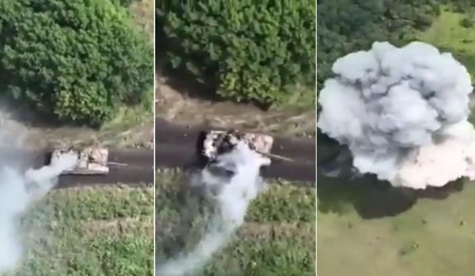 Armata ucraineană prezintă ce s-a întâmplat la întâlnirea dintre o rachetă Javelin și un tanc rusesc