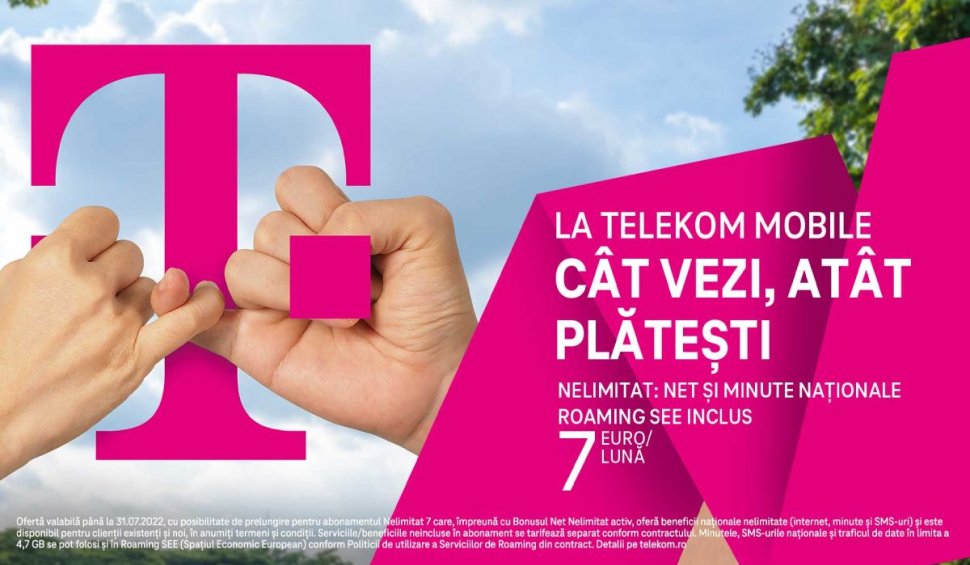 La Telekom Mobile, CÂT VEZI, ATÂT PLĂTEȘTI, cu o singură condiție: NELIMITAT se referă doar la beneficii, nu şi la preţ 