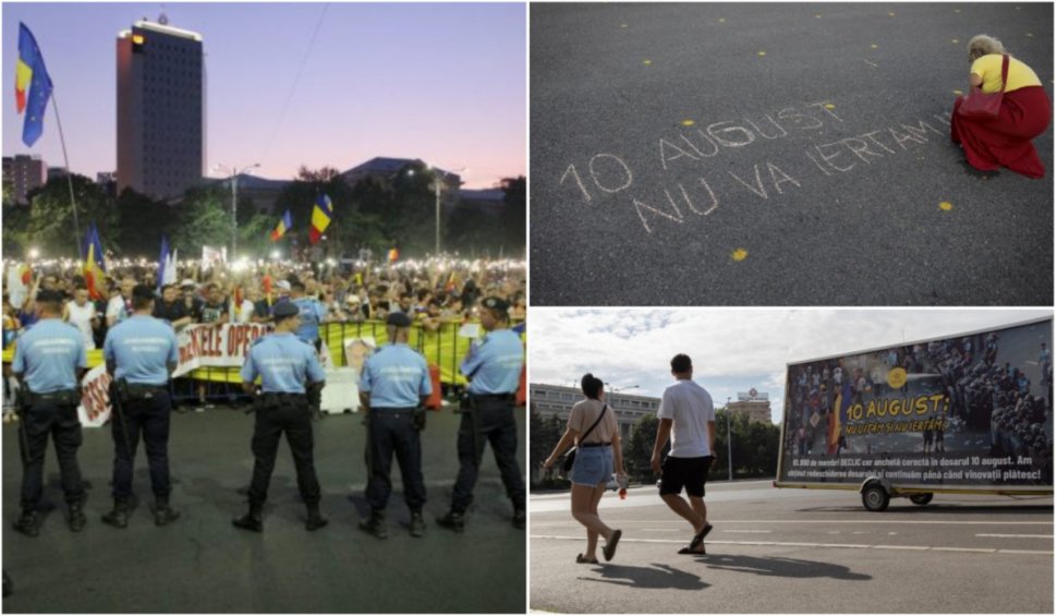 Protest în Piața Victoriei, la 4 ani de la violențele din 10 august: "Nu uităm și nu iertăm!"