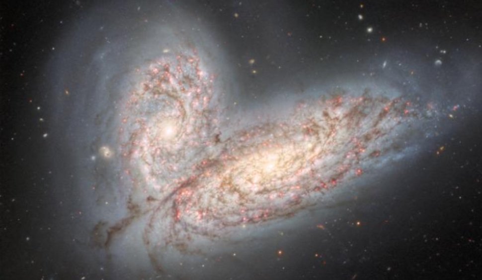 Imagine spectaculoasă cu două galaxii care se ciocnesc și ulterior vor fuziona. Calea Lactee va avea aceeași soartă, anticipează NASA