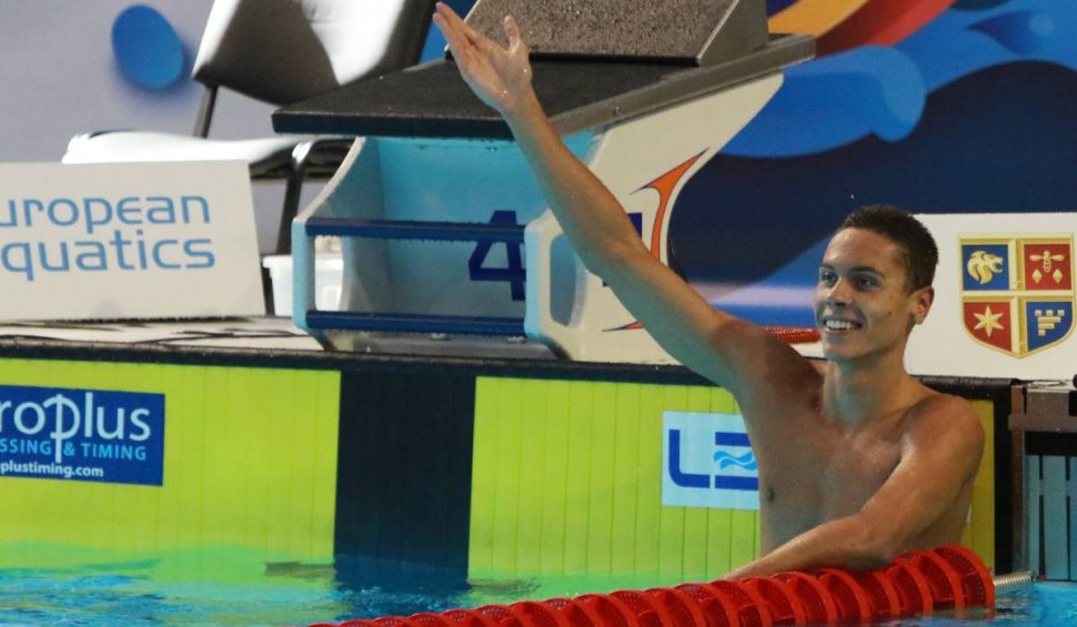 David Popovici va concura azi la Campionatul European de nataţie, la 100 de metri liber | Programul competiției