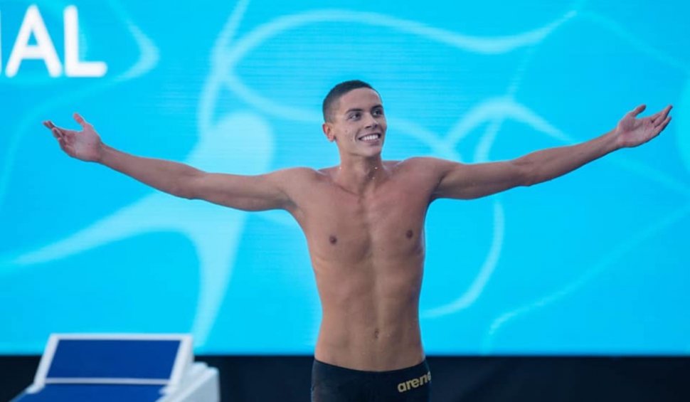 David Popovici, încă o medalie de aur și un nou record, la 200 metri liber, la Campionatul European de natație de la Roma