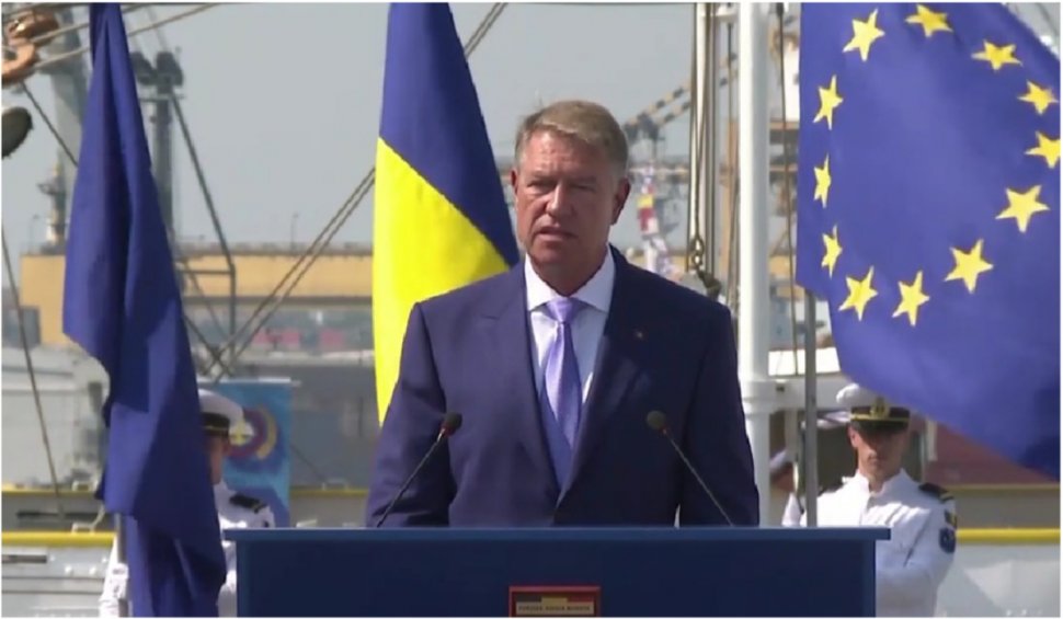 Klaus Iohannis, la ceremoniile de Ziua Marinei: "România a devenit un simbol al unității NATO"