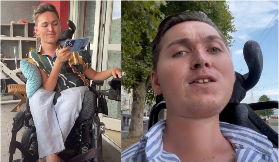 Emanuel, românul în scaun cu rotile care a cucerit Italia | Tânărul de 23 de ani face senzație pe TikTok