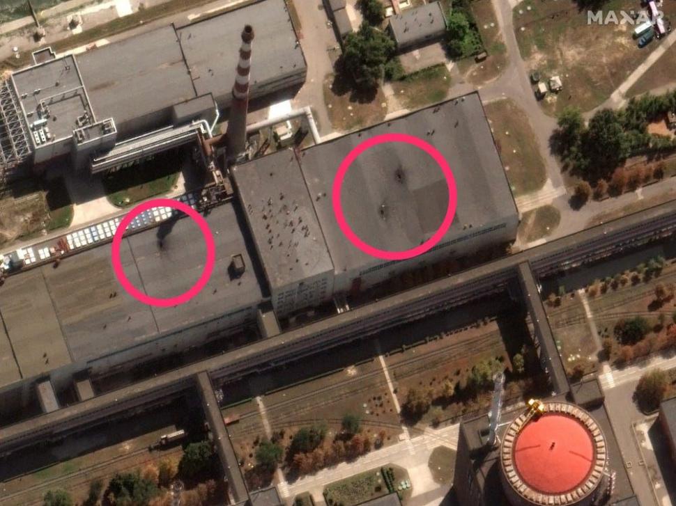 Găuri în acoperiș la centrala nucleară Zaporojie 787263