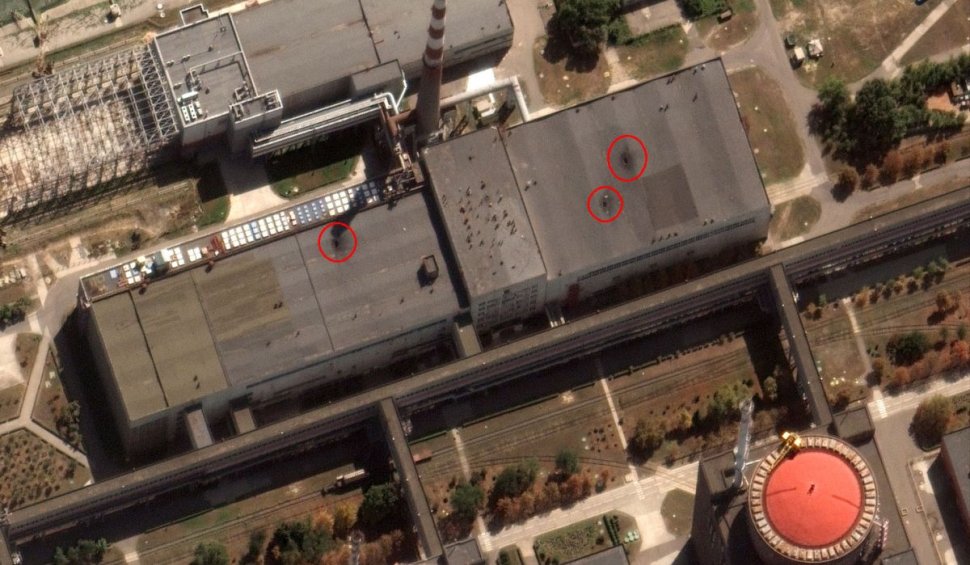 Găuri în acoperiș la centrala nucleară Zaporojie