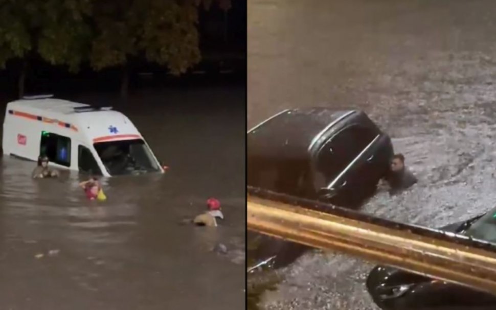 Potop la Chişinău. Străzile, acoperite de ape | Zborurile spre capitala Moldovei, deviate