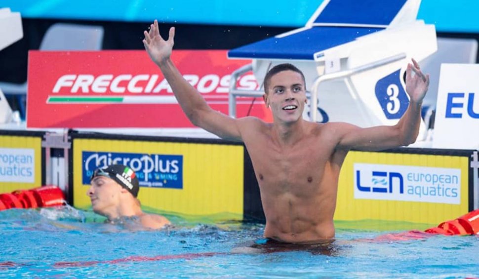 David Popovici, medalia de aur la proba de 200 de metri liber a Campionatului Mondial de înot pentru juniori de la Lima