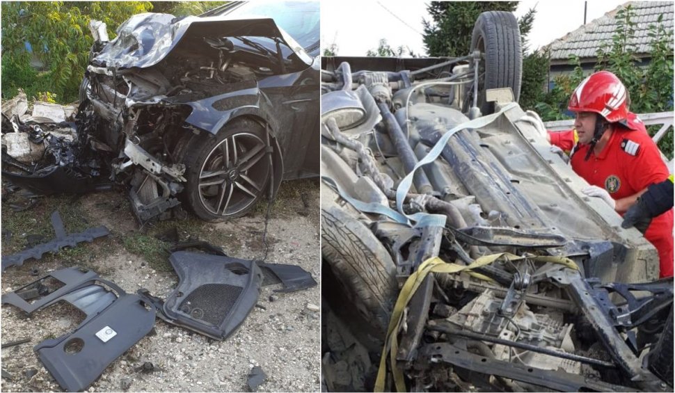 Accident cu doi morți și doi răniți, după ce două mașini s-au ciocnit violent, în județul Constanța