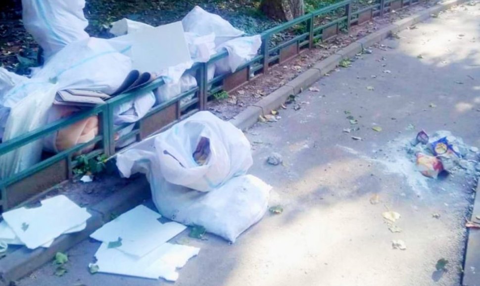 Amendă uriaşă pentru un bucureștean care şi-a lăsat gunoiul în grădina blocului. Ce a făcut când s-a trezit cu polițiştii la ușă