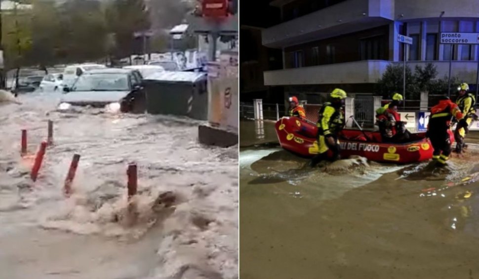 Inundaţii devastatoare în Italia, meteorologii estimează precipitaţii de 400 de litri/metru pătrat | Zece oameni au murit, iar alţii sunt disăruţi