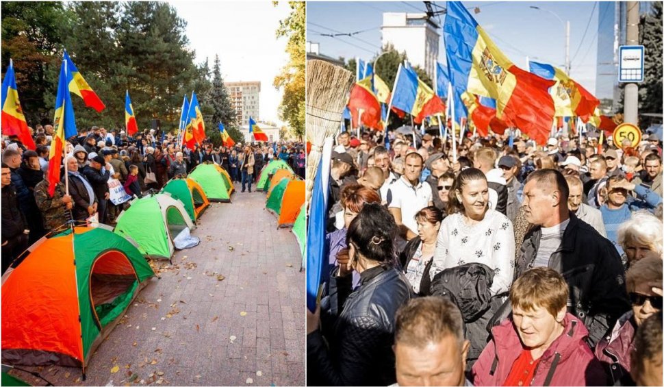 Protest la Chișinău față de prețurile și facturile uriașe | Oamenii cer demisia președintelui Maia Sandu