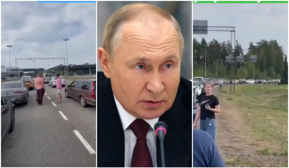 Coadă de 35 de kilometri la granița dintre Rusia și Finlanda | Oamenii sunt disperaţi să părăsească ţara