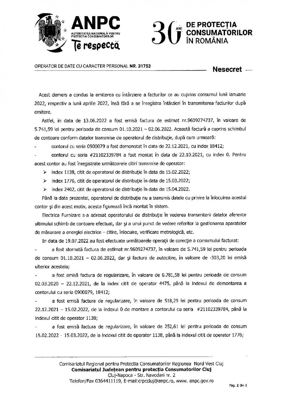 Factură de 8.300 lei la Electrica, pentru o femeie din Prahova. Clienta este obligată să o plătească, deşi ANRE şi ANPC i-au dat dreptate 791097