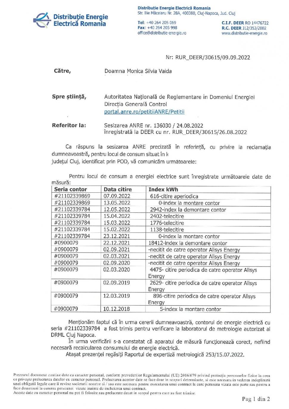 Factură de 8.300 lei la Electrica, pentru o femeie din Prahova. Clienta este obligată să o plătească, deşi ANRE şi ANPC i-au dat dreptate 791100