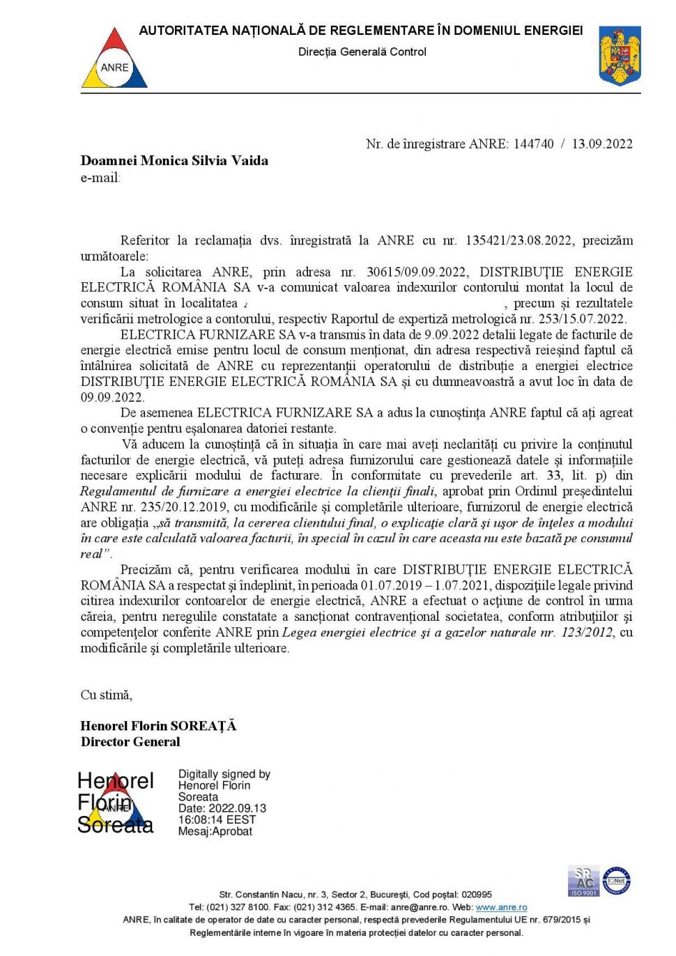 Factură de 8.300 lei la Electrica, pentru o femeie din Prahova. Clienta este obligată să o plătească, deşi ANRE şi ANPC i-au dat dreptate 791102