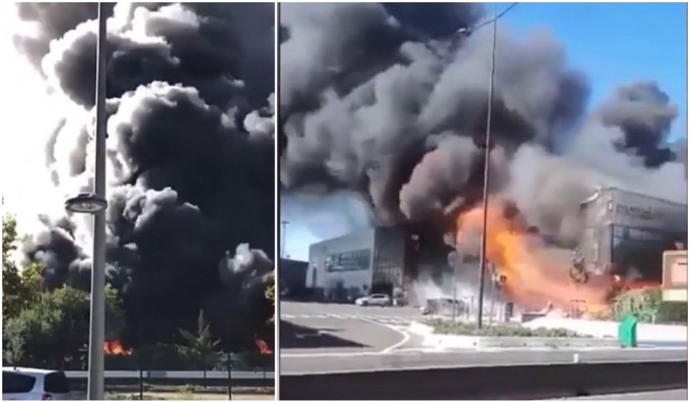 Incendiu uriaş la cea mai mare piaţă din Paris, de lângă aeroportul Orly