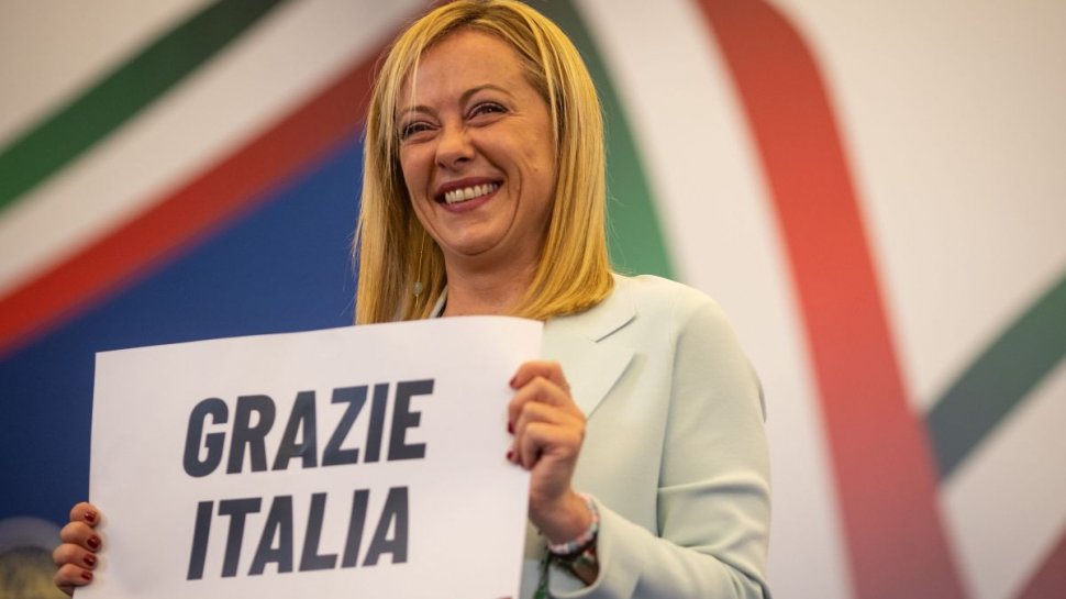 Prima reacție a ”extremistei” Giorgia Meloni după câștigarea alegerilor în Italia