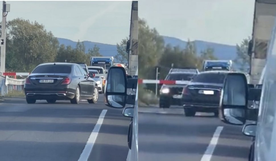 Mașina vicepreședintelui CJ Satu Mare, filmată trecând printre barierele coborâte peste calea ferată: "Nu am fost eu"
