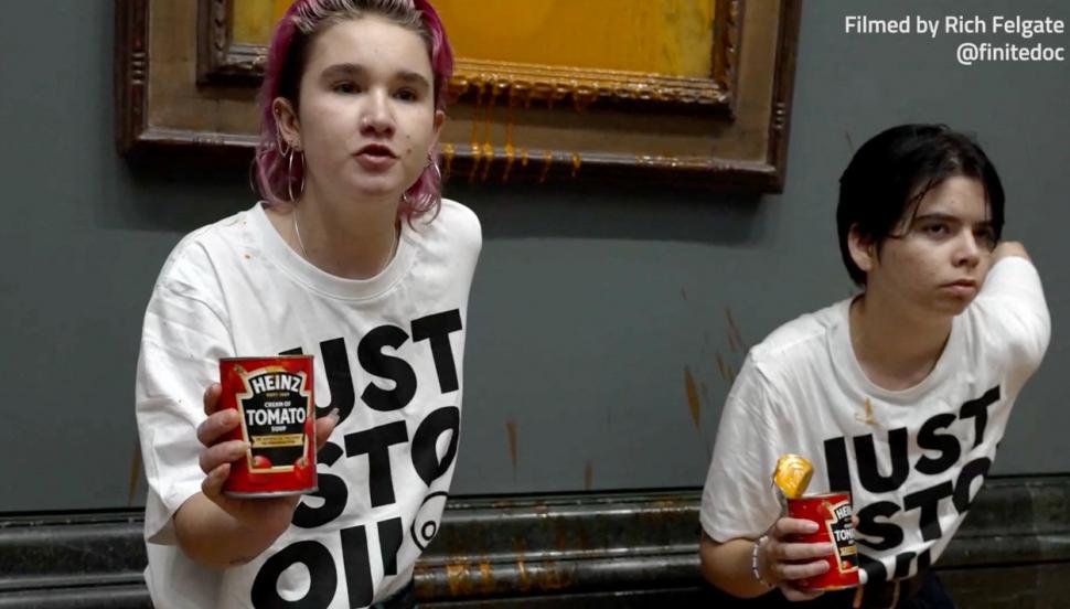 Tablou de Van Gogh, împroşcat cu supă de roşii de două activiste de mediu  794909