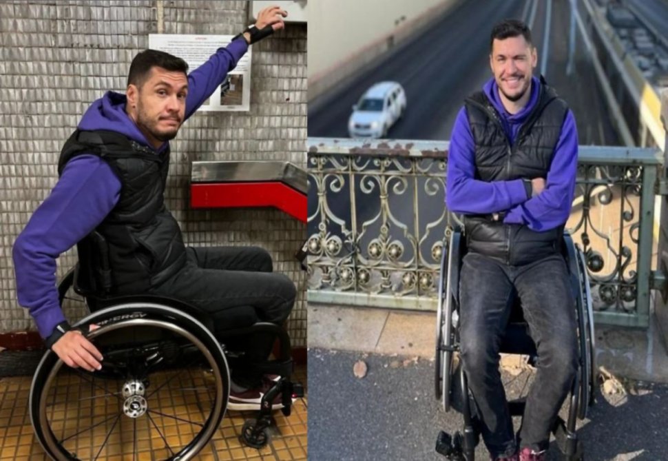 Ce a păţit fostul rugbyst George Baltă, paralizat de la piept în jos, când a vrut să ajungă din Piaţa Victoriei în Pantelimon | Prin Bucureşti, în scaunul cu rotile