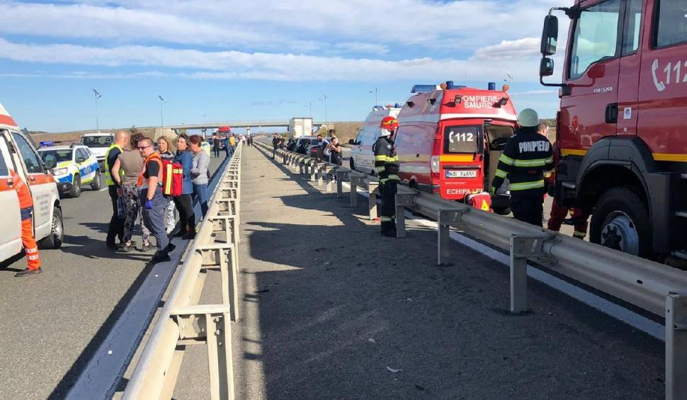 Accident grav cu victime pe autostrada București-Ploiești. Un elicopter SMURD a intervenit 796228