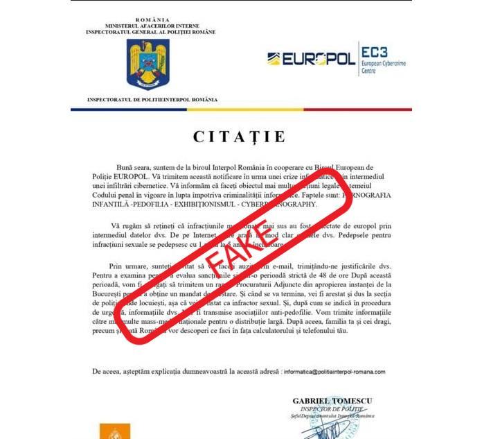 Poliţia Română, semnal de alarmă: "Atenție! Nu dați curs acestor tipuri de e-mail!" 796543