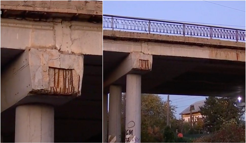 Podul Fundeni, la un pas de prăbușire | Nu a fost reparat niciodată de la inaugurare. Au trecut 43 de ani