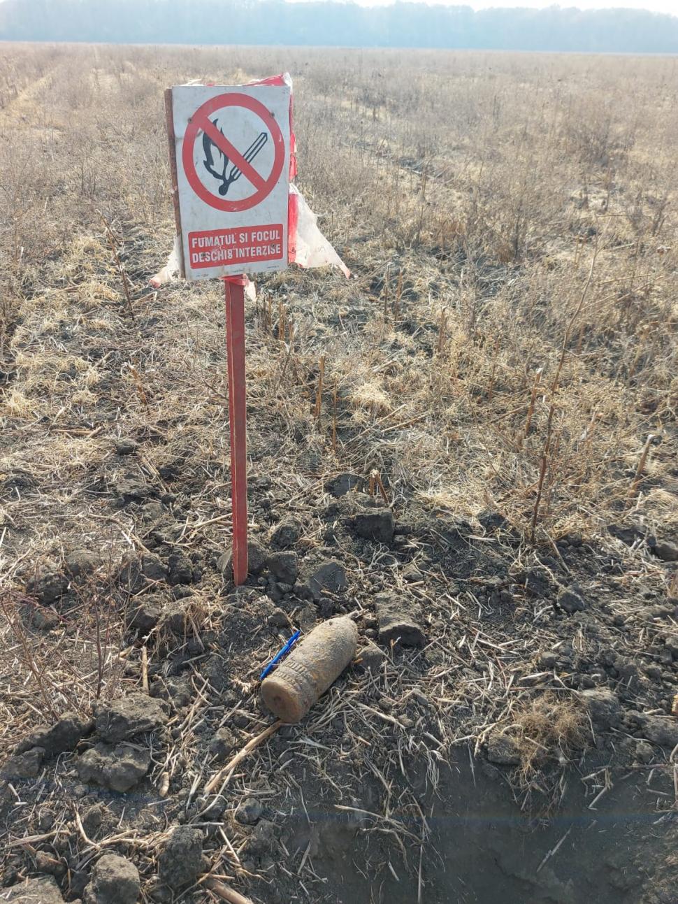 Proiectile descoperite de muncitori pe câmp, în timpul lucrărilor pentru autostrada Ploiești-Brașov 798061