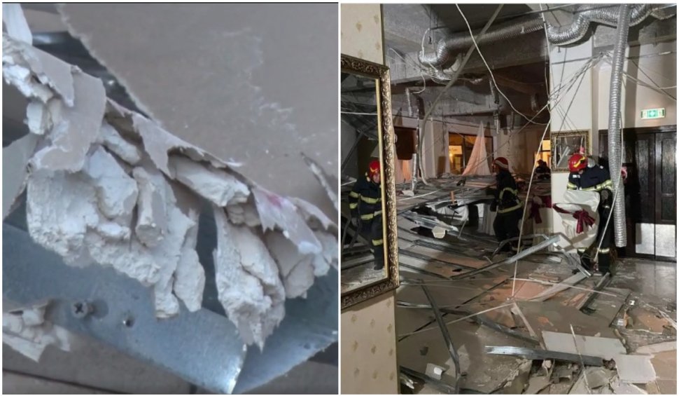 Panică la o nuntă din Brăila, după ce tavanul restaurantului s-a prăbuşit. Trei de persoane au fost rănite
