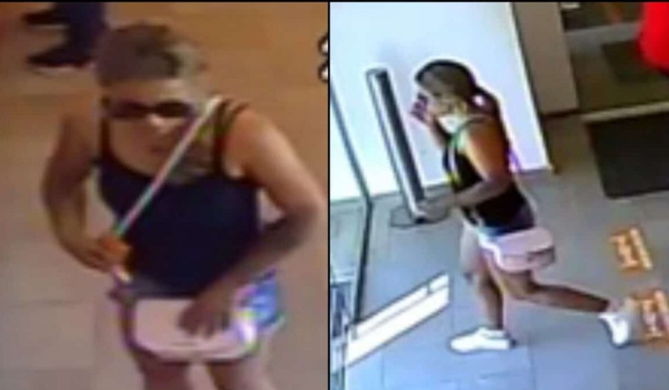 Polițiștii din Sibiu, apel la cetăţeni pentru prinderea unei femei care a furat bani dintr-un ATM